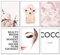 Artpin® Lot de 6 affiches murales élégantes pour salon, SANS CADRE! format A4 pour chambre - motif Coco Rose W2