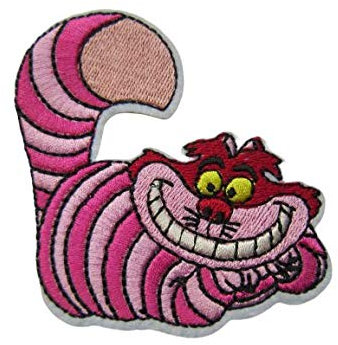 Alice In Wonderland Cheshire Cat Iron On/Sew On Embroidered Patch 8.5 cm x 8 cm (H x W)