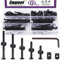 Swpeet 120Pcs Schrauben für Kinderbetten, M6 × 40/50/60/70/80 mm, Innensechskant, Kinderbettschraube und Zylindermuttern mit 1 x Inbusschlüssel, perfekt für Möbel, Kinderbetten, Kinderbettschrauben