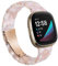 Wongeto Compatibile con Fitbit Sense Bands/Fitbit Versa 3 cinturini da donna e uomo, cinturino di ricambio in resina per smartwatch Fitbit Sense e Versa 3 (rosa fiore)