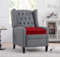 EXQUIZIT HOME Booster Cushion Seat Pad 100% Cotton Filling Cushion Thick Seat Pads Adults Chair Armchair Garden Red 45cm x 45cm + 10cm Thickness Approximate