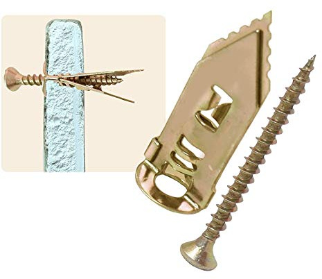 Hammer Drive Anchor for Plasterboard, Hammer-in Plug for Cavity Wall Fixing Plasterboard, Plasterboard Fixings & Screws, Driva Plasterboard Wall Plugs-Metal Self-Drilling Anchor (100Pcs)