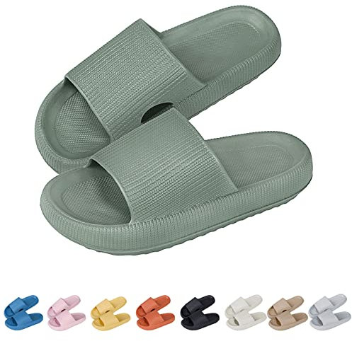 MoneRffi Badelatschen Damen Herren Wolkenschuhe- Cloud Slides original Badeschuhe Wolken Damen airfoot Hausschuhe Cloudyzz Bequeme rutschfeste Dusch Badeschlappen
