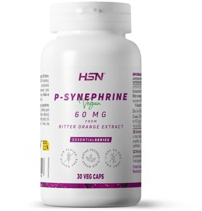 HSN P-Sinefrina 60mg | 30 Cápsulas Vegetales | 100% Natural | Sinefrina procedente de la Naranja Amarga: Contribuye al manejo del peso corporal | No-GMO, Vegano, Sin Gluten