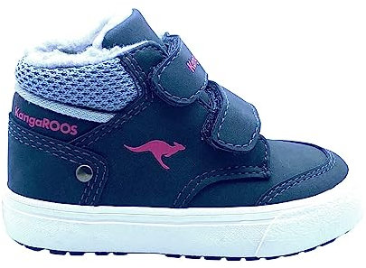 KangaROOS Mädchen Kavu Primo V Sneaker, Dk Navy Fandango Pink, 27 EU