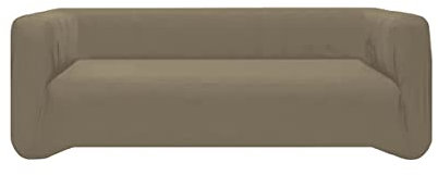 GEMITEX Sofaüberwurf Flexy 3-Sitzer Taupe Made in Italy Universal bielastisch mit Stäbchen Stoff
