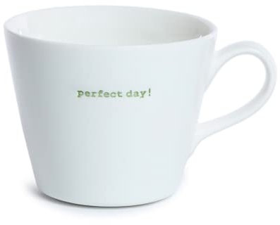 Statement Henkeltasse Perfect Day! Grün 380 ml Keith Brymer Jones Kaffee-Tasse Keramik