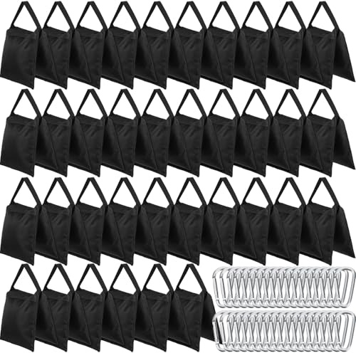 Nuogo Photography Sandbags Heavy Duty Weight Bags, 20 Sets, Black