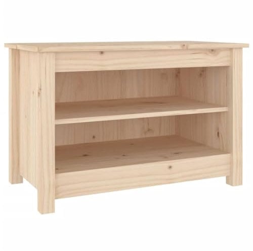 vidaXL Schuhbank, Schuhregal mit viel Stauraum, Schuhschrank für Flur Eingangsbereich, Sitzbank Flurbank Bank Schuhablage, Massivholz Kiefer