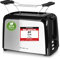 Emerio Toaster 2 extra Breiten Toastschlitzen Zentrierfunktion,herausnehmbare Krümelschublade,Abbruch/Auftauen/Wiedererwärmen,7 einstellbare Bräunungsstufen,Brötchenaufsatz,750W,TO-123924,Schwarz