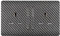 Trendi Switch 2 Gang Long Switched Modern Designer Plug Socket in Carbon Fibre