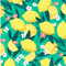 The Craft Cotton Co - Gone Wild – Zitronen-Stoff in 0,5 Meter, 112 cm breit, türkis, 100 % Baumwolle, zum Basteln, Quilten, Nähen, Schneidern