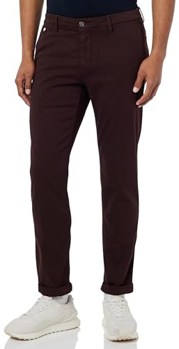 Replay Herren Chino Benni Regular-Fit Hyperflex X-Lite mit Stretch, Old Wine 377 (Rot), 36W / 34L