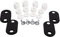 Alberts 557775 Fixation personnalisées | Kit de 4 équerres vis à rabattre pour grilles de fenêtres à l'intérieur, Gris