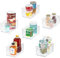 iDesign 6-Piece Recycled Plastic Pantry and Kitchen Storage, Freezer and Fridge Organiser Bins with Easy Grip Handles - 6 Pack, Clear