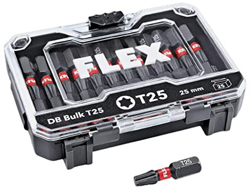 Flex Bitset Bit Bohrschrauber Schrauber Set DB Bulk T25 Torx 25 Stück 530491