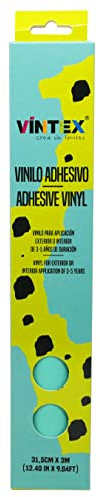 VINTEX - Vinilo Adhesivo Acabado Menta Mate 3m x 31,5cm - para Interior y Exterior - Apto para Plotter de Corte - Durabilidad de 3 a 5 Años - Vinilo de Rotulación