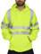 Herren Sicherheitsjacke Kapuze Warnjacke Warnschutzjacke Softshelljacke Arbeitsjacke Winterjacke mit reflektierenden Streifen, Softshell Jacke Berufsjacke Schutzjacke Herrenjacke Grün 4XL