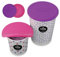 Qikfresh - Couvercles réutilisables en silicone pour pots de yaourt | Pour presque tous les pots de 150g-500g | Couvercles en silicone (2 pièces), Violet