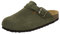 AFS-Schuhe 2900 Winter Clogs Damen gefüttert aus Leder Bequeme Hausschuhe mit Fußbett (37 EU, moos Nubuk)