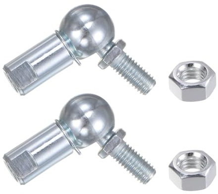 QUARKZMAN 2 Stück CS13 M8 Winkel-Kugelgelenk, M8x1.25 Rechtsgewinde, A3-Stahl selbstschmierendes Kugelgelenk-Endstück