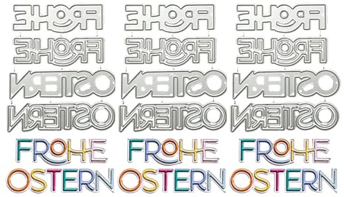Stanzschablonen Ostern, Ostern Stanzschablonen Ostern Metall Prägeschablonen Stanzformen Schneiden, Kartengestaltung, DIY Geschenkboxen Handwerk Geschenk Fotoalbum Deko Cutting Dies (3 B)