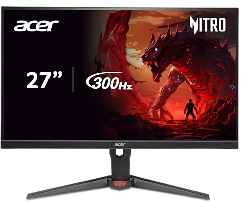 acer Nitro 27 Wqhd 2560X1440 Ips Gaming Monitor per Pc, Amd Freesync Premium, 300Hz, fino a 0.5Ms, 99% Srgb, Displayhdr 400, Ergostand, Vesa Mount, 1 X Dp 1.4 E 2 X Hdmi 2.1, Xv2722 2 U F3 IP Bmi