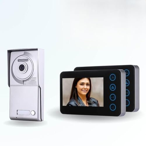 BT Security Portier interphone vidéo Neo 2 Fils - 1 Appartement - 2 écrans Noirs