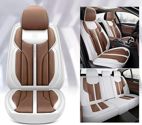 YOUFOX Sitzbezüge Auto Autositzbezüge Universal Set für Citroen Grand C4 Picasso C3 Picasso C4 Picasso Xsara Picasso Berlingo XTR Auto Zubehör、Braun