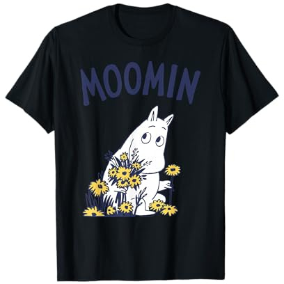 Mumins Moomintroll Blumen T-Shirt