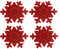 4 Stück/Set Weihnachts-Schneeflocken-Untersetzer, Esstischuntersetzer, Geschirrunterlage, Silvester, Weihnachtsdekoration, Heim-Filz-Untersetzer für Getränke, Couchtisch
