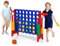 HOMASIS Riesiges 4 Gewinnt Spiel, 4 in Einer Reihe Spiel mit Basketballkorb & Wurfspiel, Strategiespiel mit 42 Ringen, XXL Brettspiel Spielzeug für Kinder & Erwachsene Outdoor (Blau + Rot)
