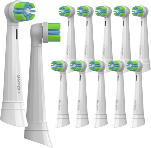 Zahnbürsten-Ersatzköpfe kompatibel mit Oral B iO, Ersatzköpfe für Oral B iO 3 4 5 6 7 8 9 10 Serie elektrische Zahnbürsten, 12 Stück