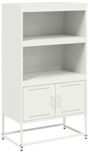 vidaXL Highboard Weiß 68,5x38,5x123,5 cm Stahl