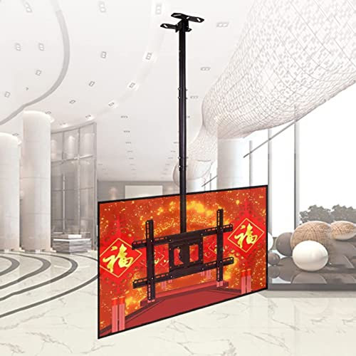 Soporte de TV móvil con ruedas para TV de 32 a 65 pulgadas, soporte de TV de pantalla plana universal con ruedas, soporte de consola para paneles planos de plasma LED LCD con ruedas (color negro)