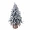 Alberello decorativo natalizio h. 20 cm, base in juta effetto innevato, XMas