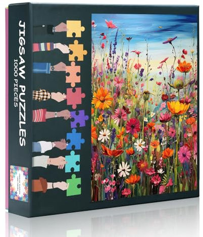 Flowers Jigsaw Puzzles for Adults 1000 Bloom Plant Puzzles for Adults Men Women Gift Blossom Challenging Puzzle Game Colorful Artwork Puzzle for Family Finished Size is 27.5 x 19.7 inch