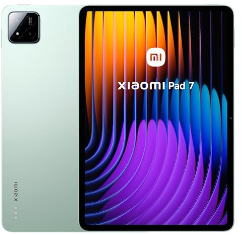Xiaomi Pad 7 - Tablet de 11,2 3,2K (Snapdragon 7+ Gen 3, 8GB RAM, 128GB ROM, 4 Altavoces, WiFi 6E, batería de 8850 mAh, Cargador no Incluido), Verde (Versión ES)