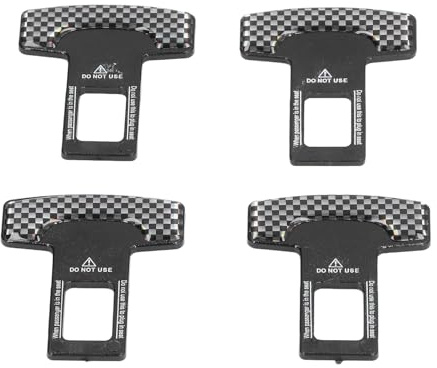 Carbon Fiber Aluminum Alloy Safety Belt Stopper Buckles Alarm Canceler For Various Vehicles