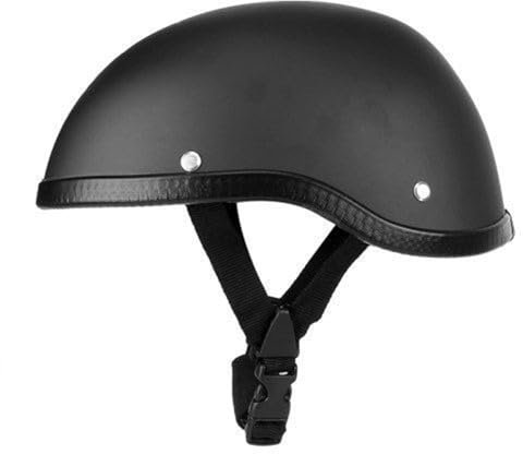 Casco Mezzo Moto Vintage, Certificazione Ece Unisex Scodella Casco, Aperto Casco ABS + Cappuccio Plastica Cotone, Anti-Collisione Protegge Sicurezza Stradale Degli Utenti B,M=(57-58CM)