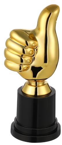 IMIKEYA 1 Stück Mini Pokal für Kinder: Siegerpokal klein Goldener Daumen Plastiktrophäe Mini Pokal Trophäe für Sportturnier Klassenzimmer Schule Fußball Partygeschenke
