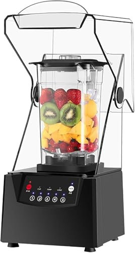 Commercial Quiet Shield Blender 2200W Professional Industrial Blenders 2L for Ice Crushing, Shakes and Smoothies for Kitchen