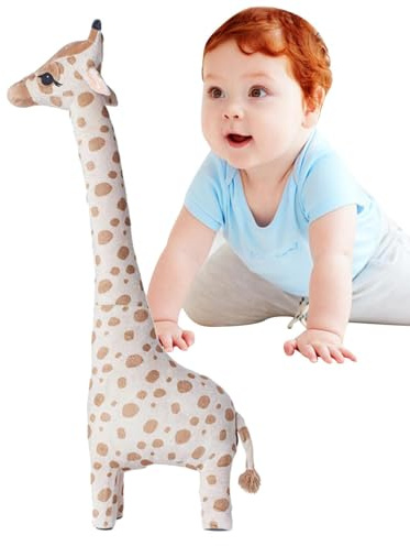 Giraffe Plush | Lingette de girafe remplie écologique pour bébé, jouets de girafe à serrée pour la décoration de la chambre de bébé, fille et cadeau des Girafe RE
