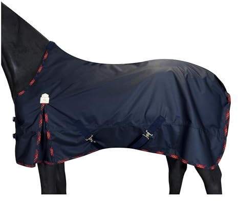 BARN & STABLE 600D Ripstop Lightweight Horse Turnout Sheet No Fill,Water-Resistant & Breathable Horse Blanket for Spring and Mild Weather, with Anti-Rub Fleece Withers