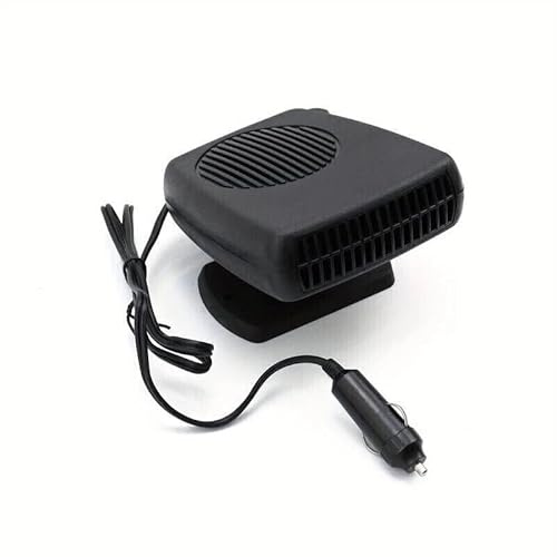 myself 21 Shop® Sbrinatore Auto Scaldino 12V Stufa Furgone 200W Riscaldatore Termoventilatore con Ventola per Riscaldamento Rapido Rotabile per Parabrezza con Accendisigari per Auto, Bus, Taxi, SUV