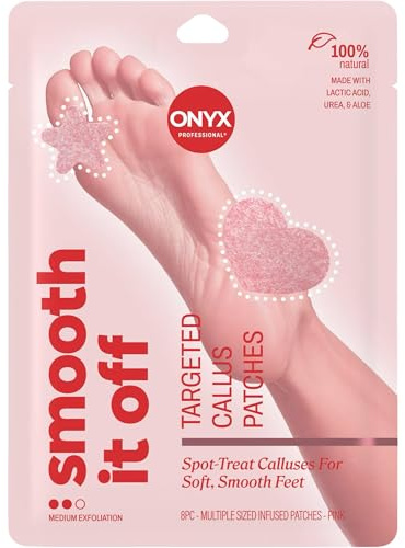 Onyx Professional Smooth It Off Targeted Callus Patches - Spot Treat Calluses for Soft, Smooth Feet, Callus Remover, Cushion, Pads, 8 Patches