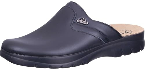 Fly Flot Herren Clog Ziernähte Leder gewellter Einstieg 220094