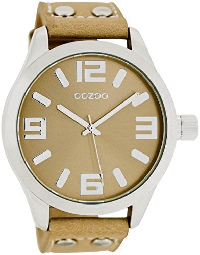 Oozoo C1055 Damenuhr, Lederarmband, Sandfarben, Band