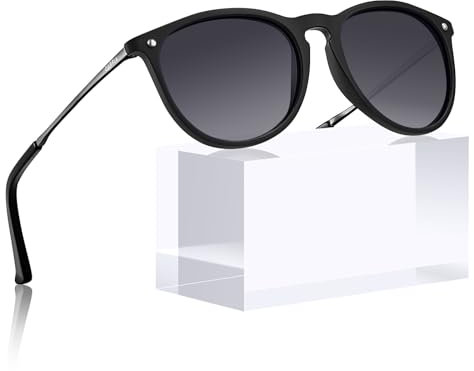 Carfia Retro Polarizzati Occhiali da Sole Donna Uomo UV400 Protezione