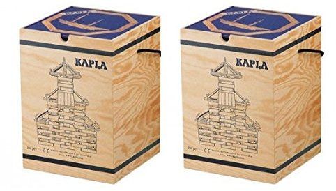 2 x Kapla 280 Holzkiste mit Kunstbuch Rot (6+)